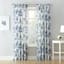 Sheena Indigo Floral Print Rod Pocket Sheer Curtain Panel, 84"