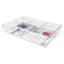 4-Compartment Clear Drawer Organizer, 12.5x8.9