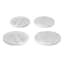 Set of 4 Round White Marbled Stoneware Coasters