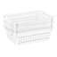3-Pack White Circle Cutout Storage Basket, 5l