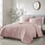 3-Piece Pink Crush Stitch Quilt Set, King