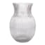 Laila Ali Clear Fluted Ribbed Glass Vase, 12"