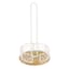 White Iron Chicken Wire & Mango Wood Paper Towel Holder