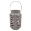 Grace Mitchell Neutral Ceramic Cutout Lantern, 8.6"