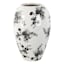 Black & White Floral Ceramic Vase, 10"
