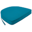 Turquoise Canvas Outdoor Gusseted Curved Back Seat Cushion