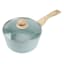 Mint Green Speckled Non-Stick Sauce Pan with Lid, 3qt