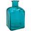 Blue Square Bud Glass Vase, 6"