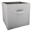 Light Grey Fabric Storage Cube with Handle, 10.5"