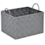Grey Weave Storage Basket with Handles, Medium