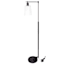 56in. Black Metal Floor Lamp