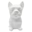 White Ceramic Frenchie Dog Figurine, 8.5"