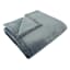 Dark Grey Plush Bed Blanket, Full/Queen
