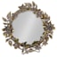 Gold Leaves & Flowers Framed Wall Mirror, 15.5"