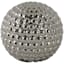 Silver Ceramic Sphere, 4"