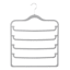 4-Tier Velvet Pant Hanger, Grey
