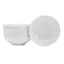 Set of 8 White Ceramic Dinner Bowls, 7.5"