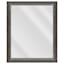 Sable Grey Rectangle Wall Mirror, 19x24