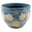 Blue & Yellow Pansies Clay Outdoor Planter, Medium