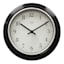 Black & Silver Round Wall Clock, 12"