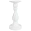 White Pillar Candle Holder, 8"