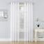 White Crushed Sheer Voile Grommet Curtain Panel, 84"