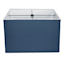 Navy Blue Rectangle Medium Table Lamp Shade, 15x9x10