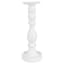 White Pillar Candle Holder, 12"