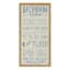 Bathroom Rules Framed Linen Wall Sign, 10x20