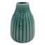 Dark Green Ceramic Vase, 5"