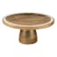 Beaded Natural Wood Cake Stand