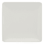 Square White Ceramic Dinner Plate, 11.4"
