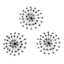 3-Piece Acrylic Burst Set Wall Art, 10"