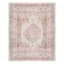 (B657) Blue & Ivory Faded Traditional Medallion Design Area Rug, 8x10