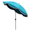 Teal Outdoor Crank & Tilt Umbrella with Pom Pom Fringe, 9'