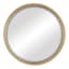 Natural Wood Round Wall Mirror, 18"