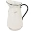 White Metal Farmhouse Jug, 10.5"