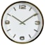 Gold & White Round Wall Clock, 12"