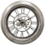 Pewter Round Wall Clock with Cutout Gear, 20"