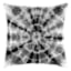 Shibori Black Outdoor Throw Pillow, 16"