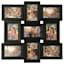 9-Opening Black Collage Picture Frame, 21"