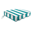 Turquoise Awning Striped Outdoor Gusseted Deep Seat Cushion