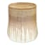 Gold & White Drip Ceramic Vase, 5"