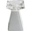 White Glass Candle Holder, 5"