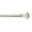 1/2" Nickel Finish Square Adjustable Curtain Rod, 18-36"