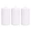 3-Pack White Overdip Unscented Pillar Candles, 5.6"