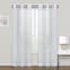 Charlton Teal Printed Sheer Grommet Curtain Panel, 84"