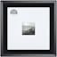 12x12 Matted to 4x4 Scoop Profile with White Mat Wall Frame, Black