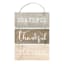 Grateful, Thankful, Blessed Wooden Hanging Wall Sign, 8x10