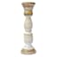 White Distressed Candle Holder, 14"